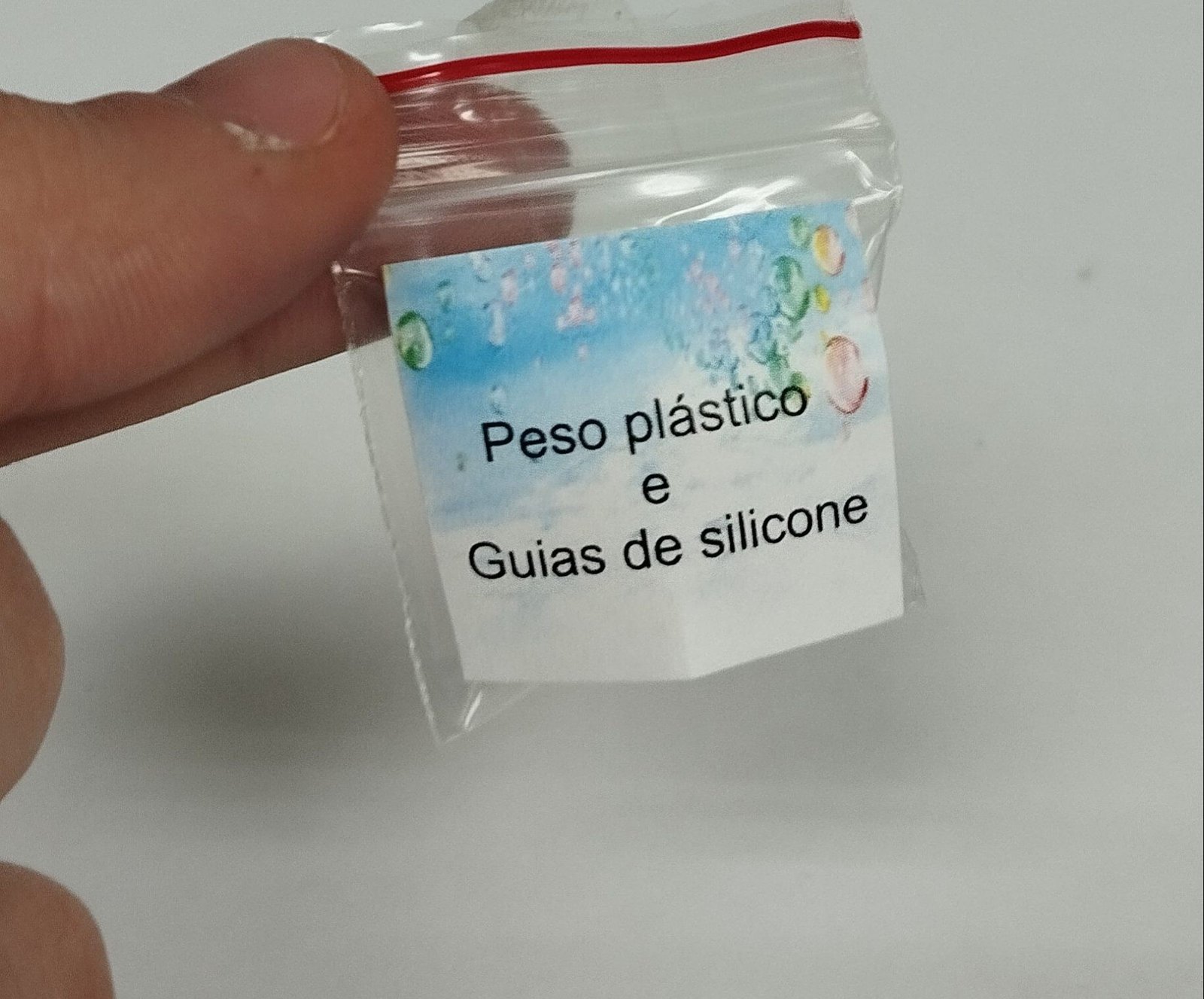 01 peso plástico com guias de silicone